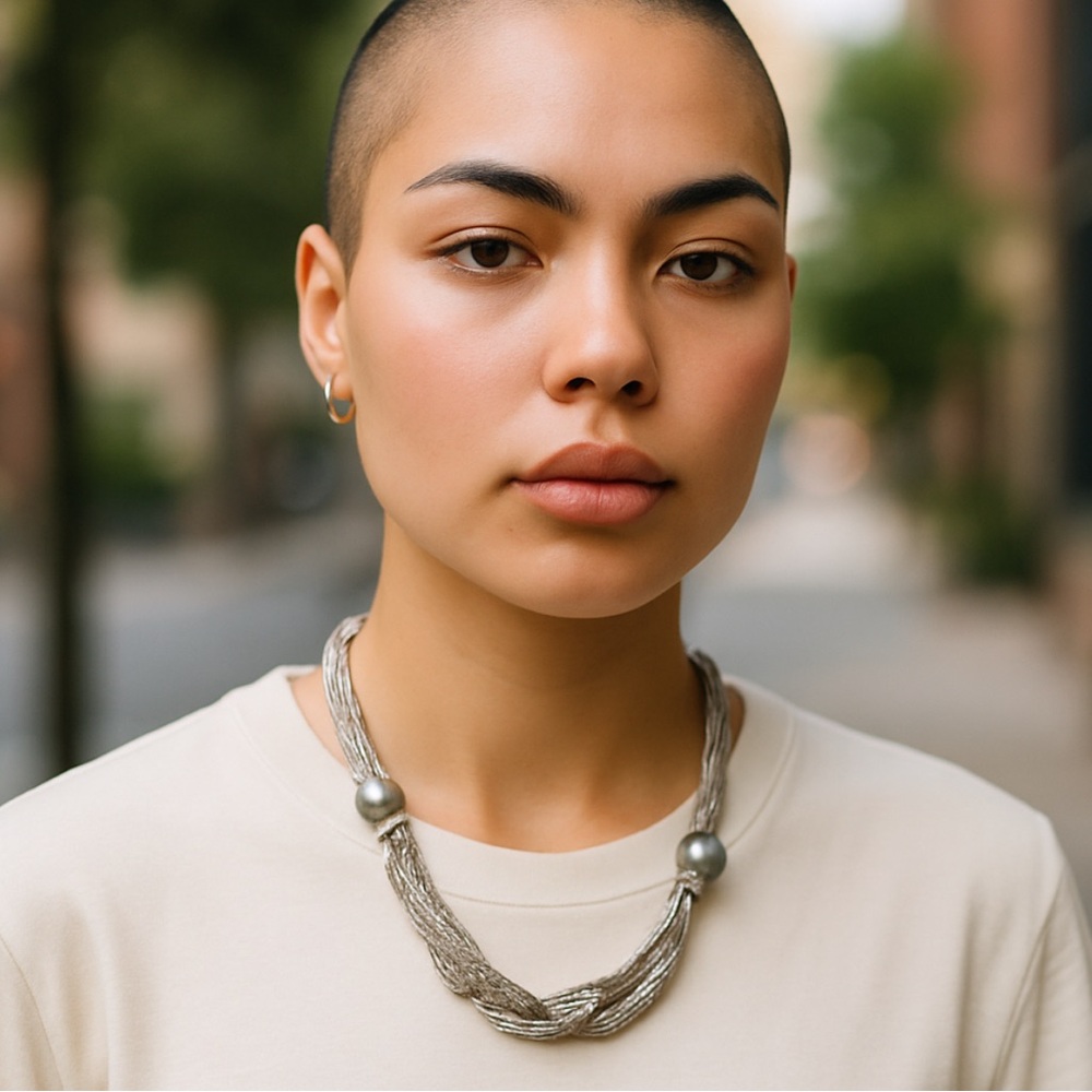 Silver Statement Necklace Bundle | Multi-Strand B… - image 3